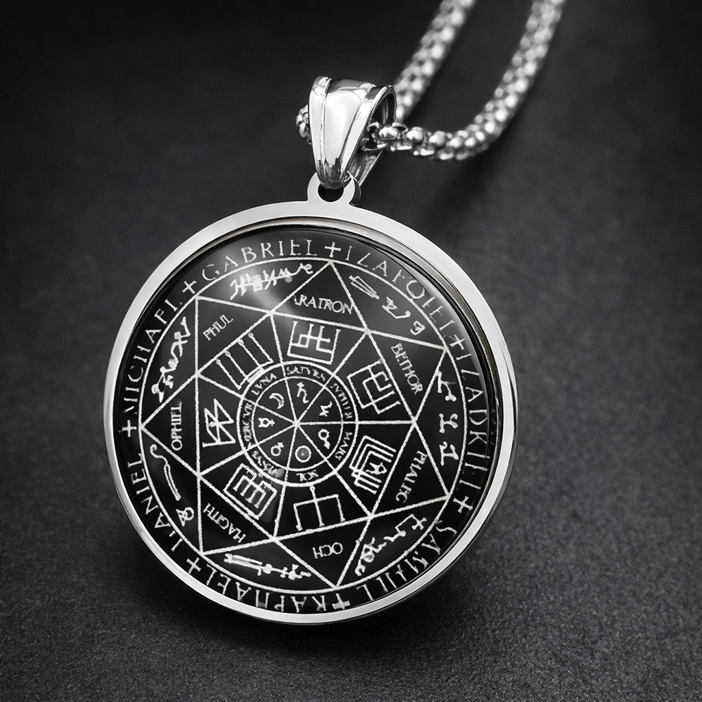 Colier cu simbolul celor 7 Arhangheli – protecție, echilibru și energie pozitivă