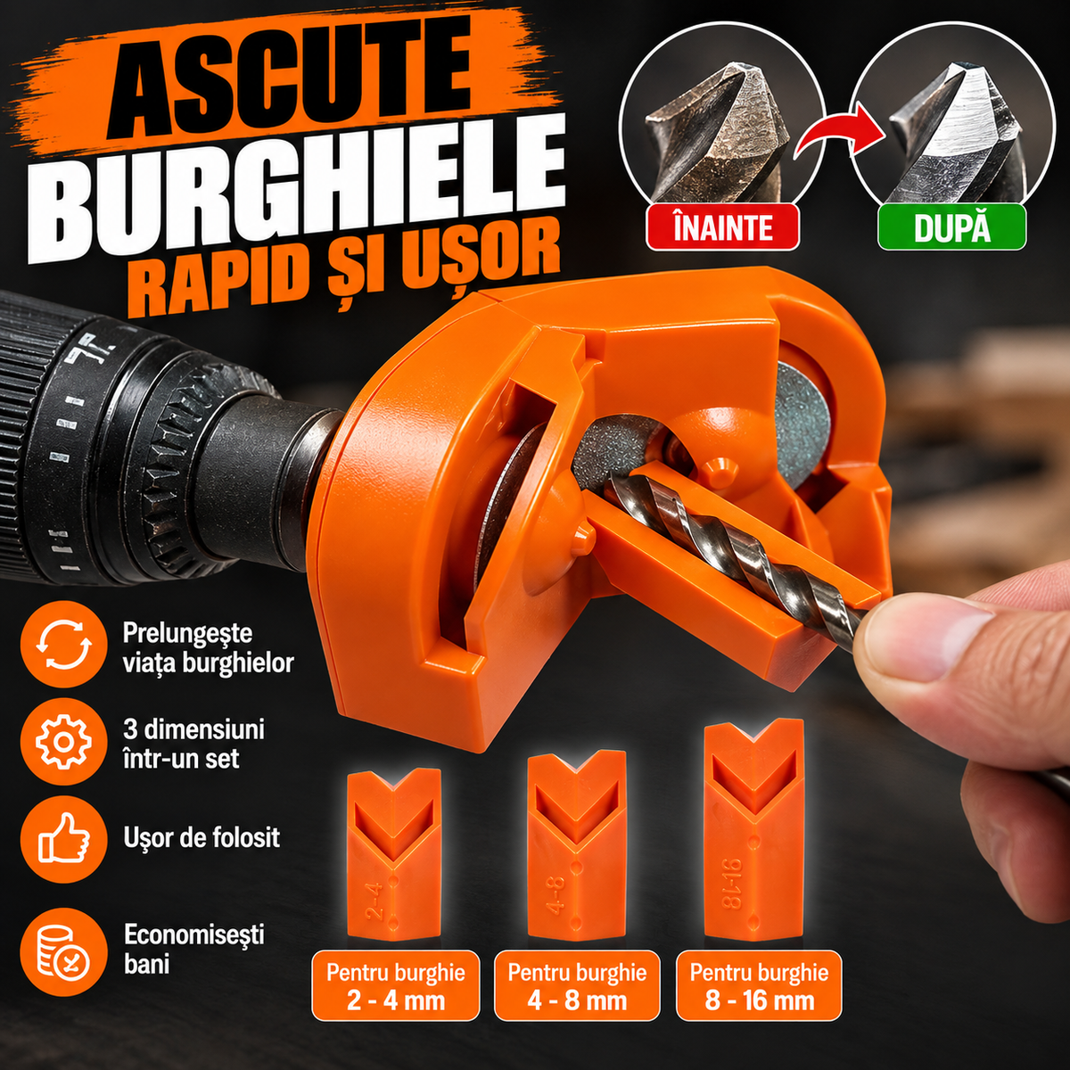 Ascuțitor pentru Burghie  – Reascute Burghiele Rapid și Simplu Subtitlu