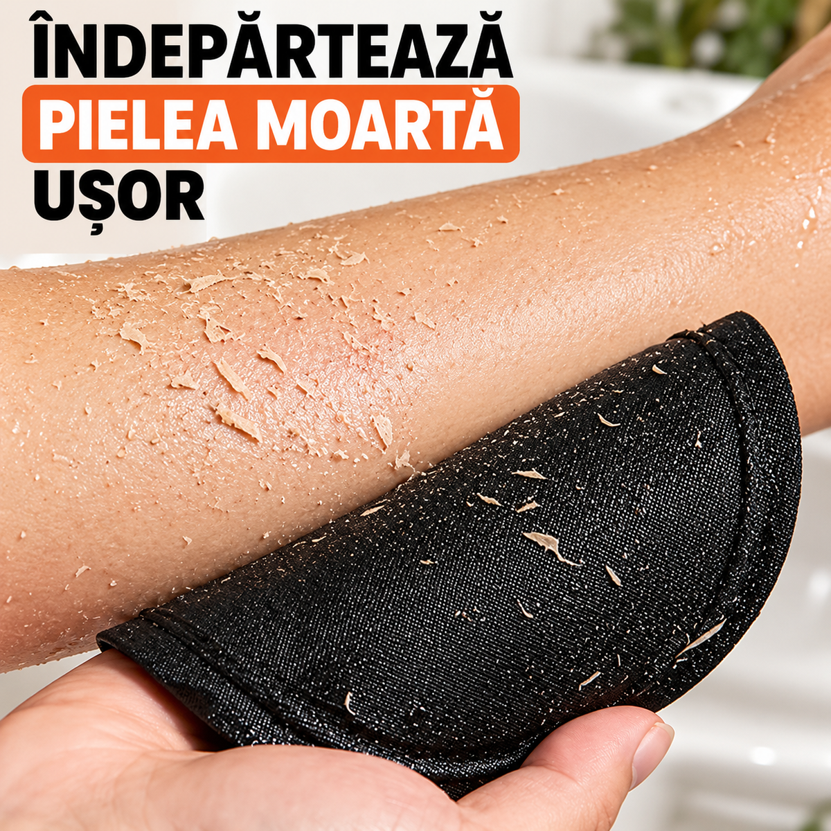 Mănușă Exfoliantă pentru Corp – Îndepărtează Pielea Moartă și Lasă Pielea mai Fină.